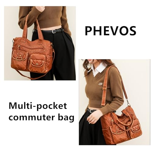 Image of Hobo Handbag and Purses for Women,Top Handle Satchel Purse Tote Shoulder Bags Faux Leather for Ladies