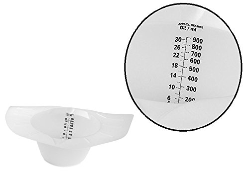 Graduated Specimen Collector Pans [Pack Of 5] Toilet Nursing Hat For Urine, Vomit & Stool Collection Fits Over Toilets And Commodes - 30 Oz For Women And Elderly (5) #TOP7