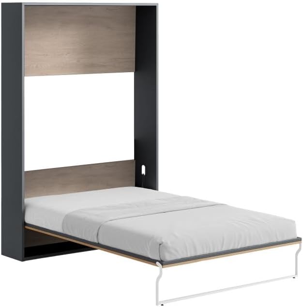 Vente-unique Malina II wall bed in open position, showing the bed frame and mattress area.
