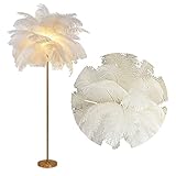 ZQDDBA Federstehlampe, Palmenlampe 100% Kupfer Schlafzimmer, Wohnzimmer, Bürolampenkörper 63 Zoll hohe weiße Stehlampe