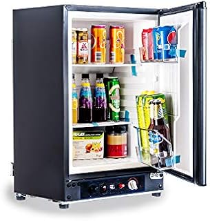 Smad 3 Way Fridge for Campervan[Upgraded], 3 Way Camping Fridge for Motorhome Caravan Van RV 12V/240V/Gas Propane, 60 Liters, Black
