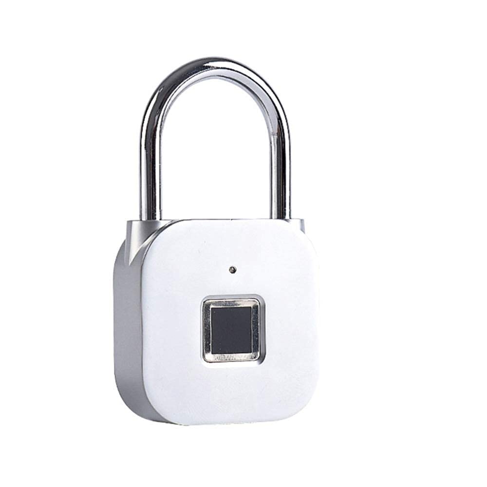 Lucchetto per Impronte digitali, Lucchetto per Impronte digitali Impermeabile Senza Chiave, Lucchetto per Impronte digitali di Sicurezza con Ricarica USB Portatile per armadietto, Palestra, Porta, b