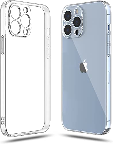 Image of NISHTECH for iPhone 13 Pro Premium Hybrid Transparent Soft Slim Dust Proof Back Case Cover with Camera Protection
