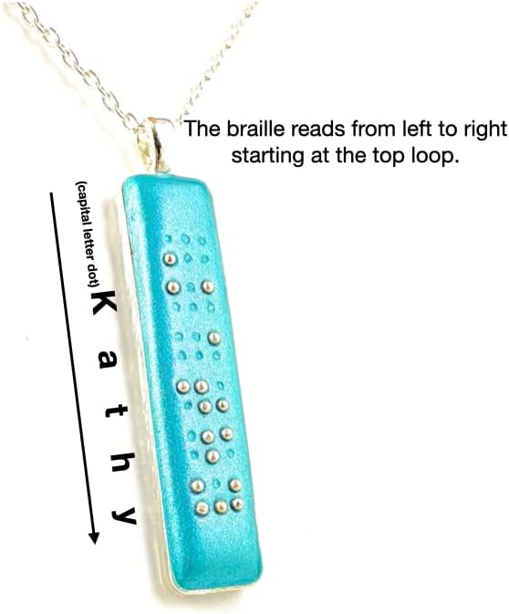 Personalized Braille Pendant Necklace