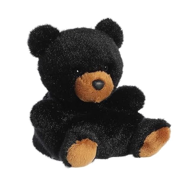 Aurora? Adorable Palm Pals? Sleepy Bear? Stuffed Animal - Pocket-Sized Play - Collectable Fun - Black 5 Inches