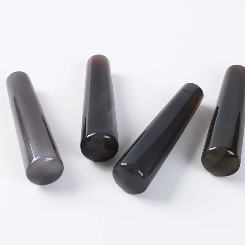 Natural Agate Pestle, Grinding Stick for Mortar Bowl, Durable Stone Grinder for Powdering Herbs Spices Seeds in Kitchen Lab(Length 180mm)