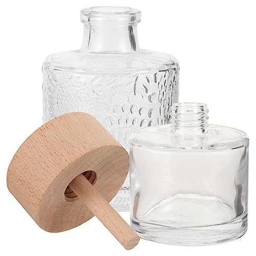 EXCEART 2 frascos decorativos de vidrio para difusor de aceites esenciales miniatura 1