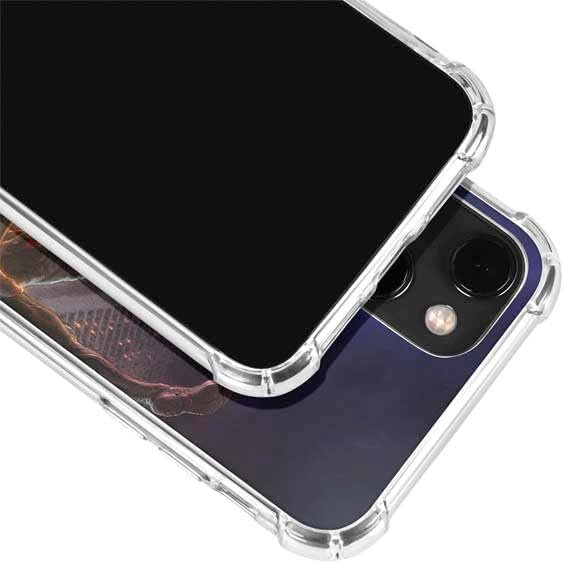 Skinit Clear Phone Case Compatible with iPhone 13 - Officially Licensed Marvel Spiderman Group Wall Design