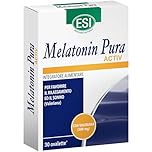 ESI - Melatonin Pura Activ, Integratore Alimentare in Ovalette a base di Melatonina e Valeriana, Favorisce il Sonno e Contrasta lo Stress, Senza Glutine e Vegan, 30 Ovalette