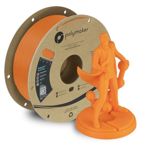 Image of Polymaker Powerful PLA PRO 1.75mm, Tough & High Rigidity Orange PLA Filament 1kg, Print with Most 3D Printers Using 3D Filament