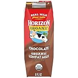 Horizon Organic Shelf Stable 1% Lowfat Chocolate Milk Box, USDA Organic, 8 fl oz, Ready to Drink for Lunchbox, Travel, or On-the-Go, No Refrigeration Needed