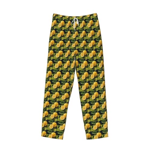 Vêtements de nuit homme imprimé citron pour soirées cocooning