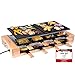 Produktbild KLAMER Raclette Grill 8 Personen 1500 W mit Holzgestell & Parkdeck, Alu-Druckguss-Grillplatte antihaft, stufenlos regelbar, ILAG Beschichtung, Test Sehr gut (1,4), deutsche Marke Berlin