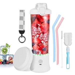 Draagbare blender Persoonlijke Juicer, Persoonlijke Blender met 6 Blades 21oz USB Oplaadbare Mini Blender voor Shakes Smoothies Sap Eiwitten, Mini Juicer voor Kantoor, Gym, Keuken