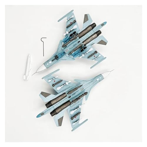 Modelo de avión Su-34 de metal fundido diecast a escala 1:100 para coleccionistas 5