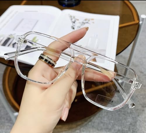 Image of Blue Light Blocking Glasses Gaming Filter Transparent Square Eyeglasses For Eye Protection Men Women, Computer /Tablet /Laptop /Mobile /TV, Anti Blue & Anti eyestrain