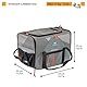 Ferplast Hundebox Voyager Carrier, Transportbox Katze, Hundetasche, verstellbare Griffe und Schultergurt, Sicherheitsgurt, beidseitige Öffnung, mit Kissen, max. 15 kg, 50 x 35 x 37 h cm, Grau