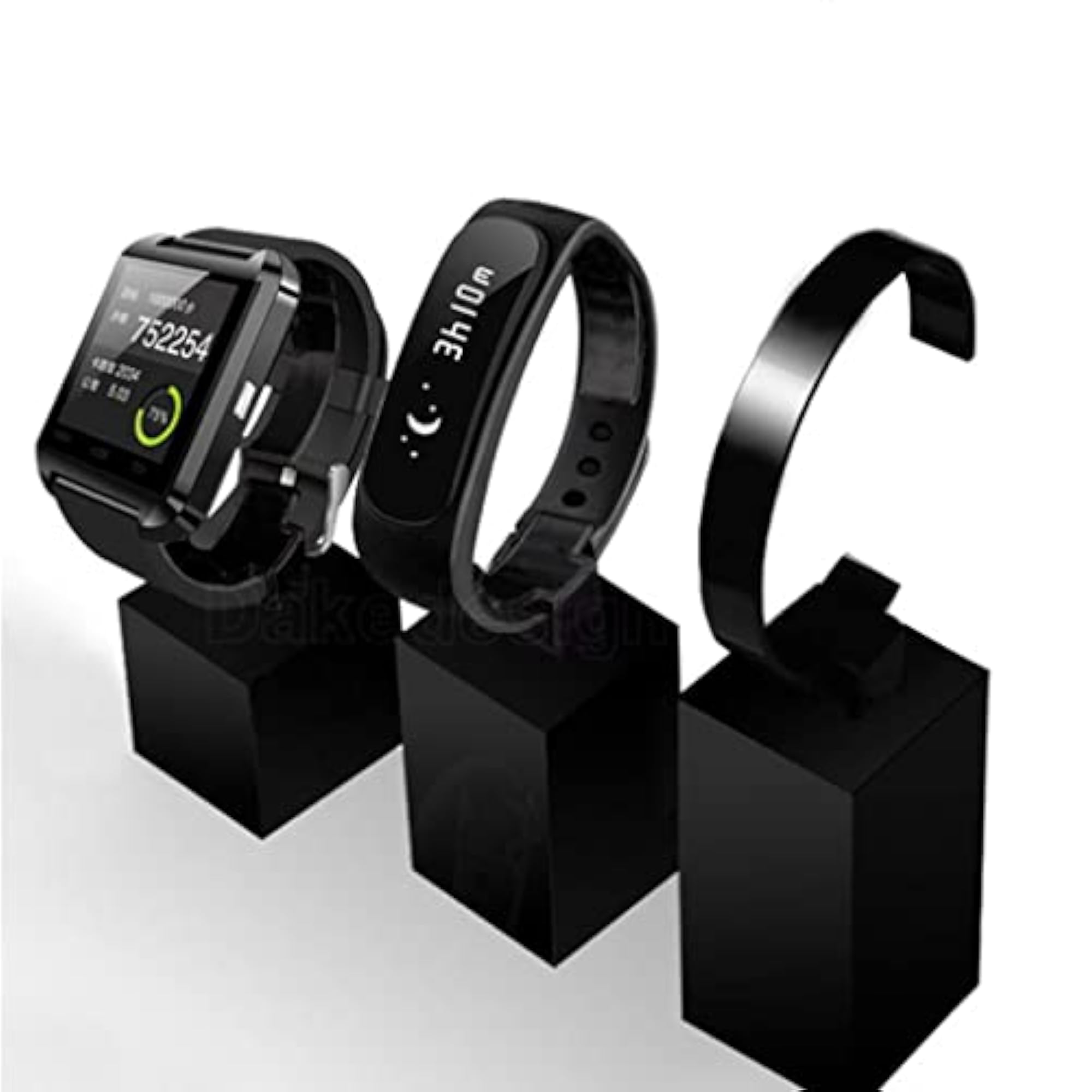 Acrylic Watch Display Stand Showcase Bracelet Holder, 4cm Black