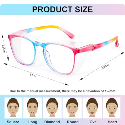 Oxg 2 Pack Safety Glasses Goggles Nurses, Anti Fog Stylish Clear Safety Glasses For Women Men Protective Eyewear thumb #1