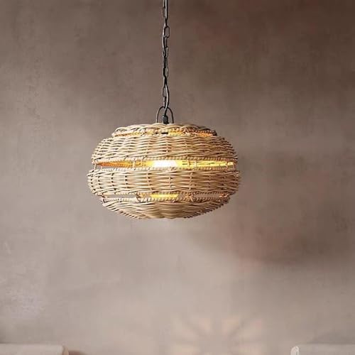 Suspension rotin grand abat-jour bambou pour réchauffer l'ambiance de la cuisine