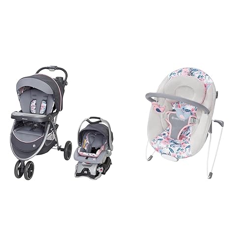 Image of Baby Trend Sky View Plus Travel System, Bluebell & Smart Steps by Baby Trend Stem EZ Bouncer