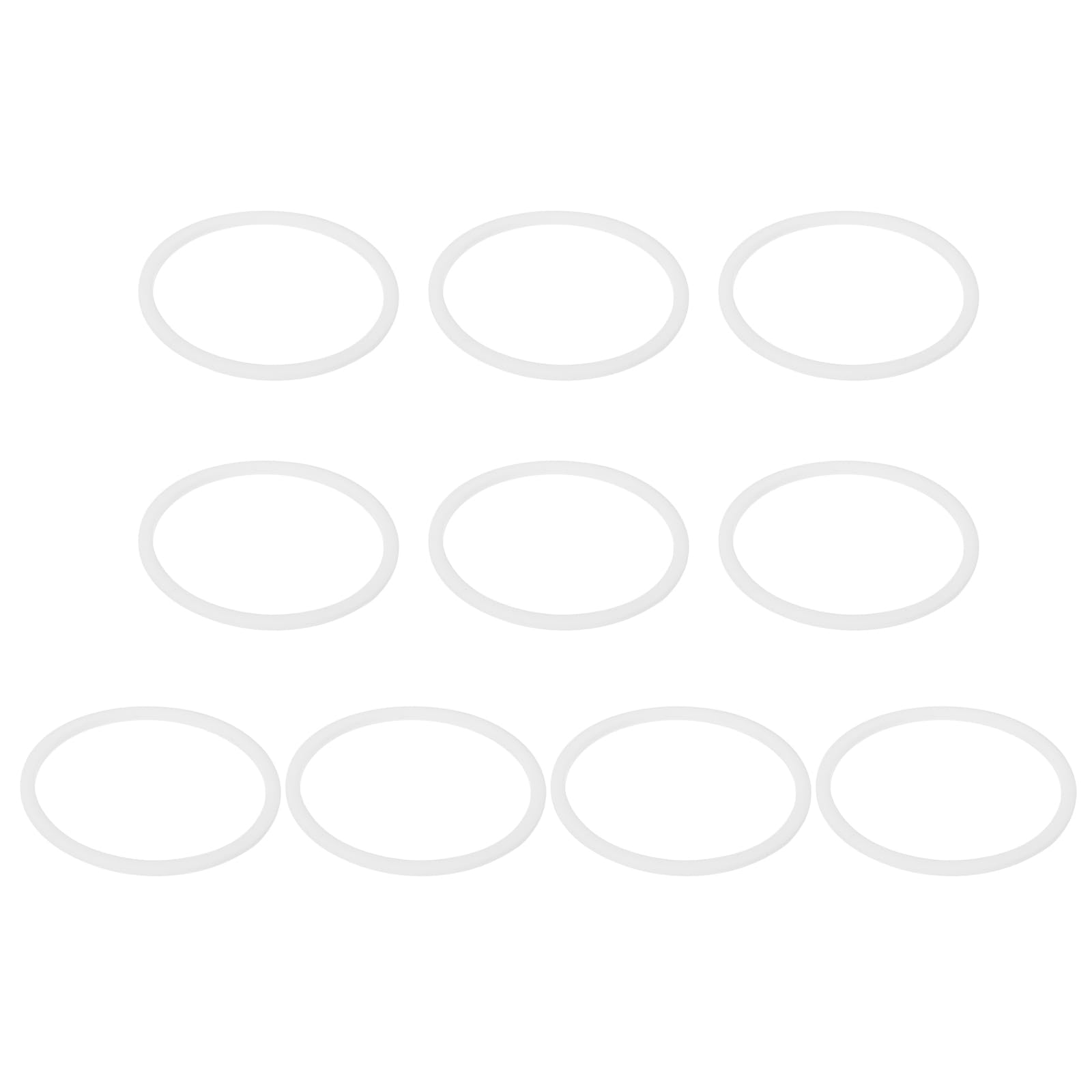 PATIKIL M42 PTFE Flat Washer, 10 Pcs 42mm ID 48mm OD 1.5mm Thick O-Ring Sealing Gasket Spacer for Fasten Screws Flanges Faucet Pipe Valves, White โ image 1