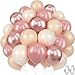 Produktbild Luftballons Aprikose Rosa, Metallic Roségold SandWeiß luftballons hochzeit Set 60 Stück 12 zoll Ballons mit 2 Rollen Band für Mädchen Geburtstag Jubiläum Party Dekoration Graduierun