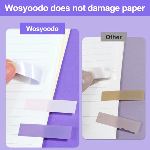 Wosyoodo 2000 Stück Haftstreifen, 10 Set Kleine Sticky Notes, Mehrfarbig Papier, Index Tabs, Plastik für Markieren und Hervorheben von Seiten, Schreibbar