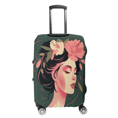 Face of A Flower Travel Luggage Cover Elastic Washable Suitcase Cover Dustproof Anti-Scratch Suitcase Protector Fits 19-32 Inch Luggage, M4