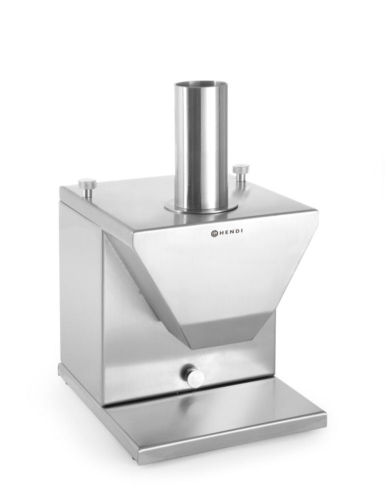 HENDI Wurstschneider, Elektrisch, Curry Wurst Schneider, Maximaler Durschmesser von 48mm, 230V, 135W, 230x185x(H)325mm, Silber
