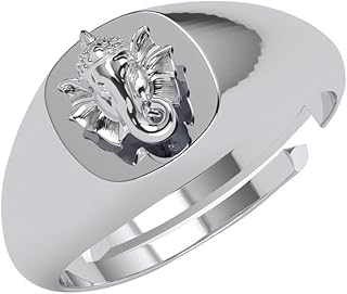 clara Real 925 Sterling Silver Ganesha Men Ring |Religious, Size Adjustable, Platinum Plated | Gift for Men & Boys-picture-24