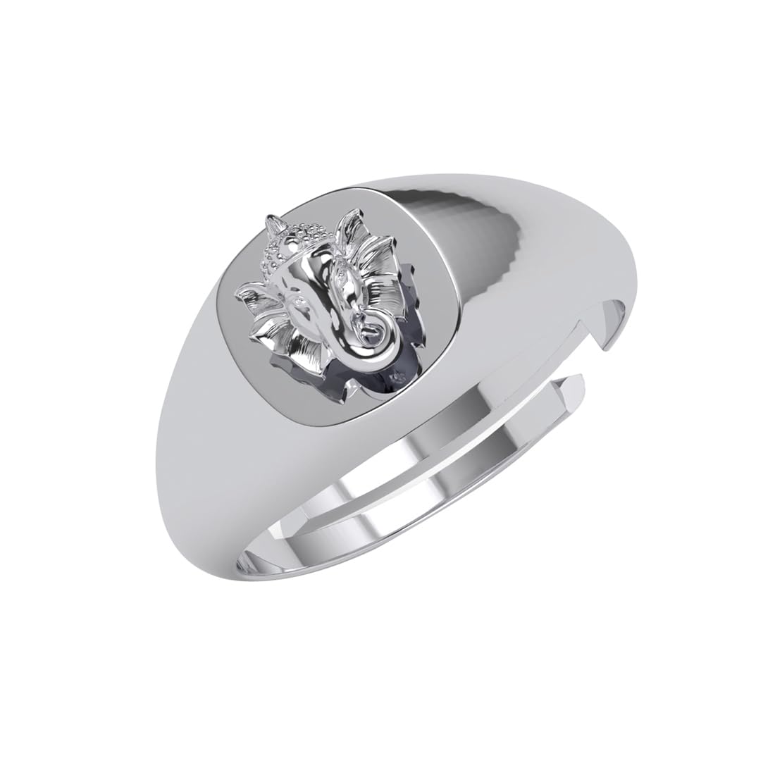 Clara Real 925 Sterling Silver Ganesha Men Ring |Religious, Size Adjustable, Platinum Plated | Gift for Men & Boys (B0D9RWRVVV) Amazon Price History, Amazon Price Tracker