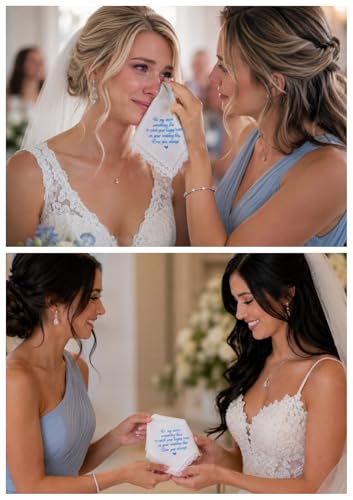 Image of MIXJOY Something Blue Gift for Bride, Wedding Day Bridal Blue Pearl Angel Wings Bouquet Garter Charm for Bride to Be