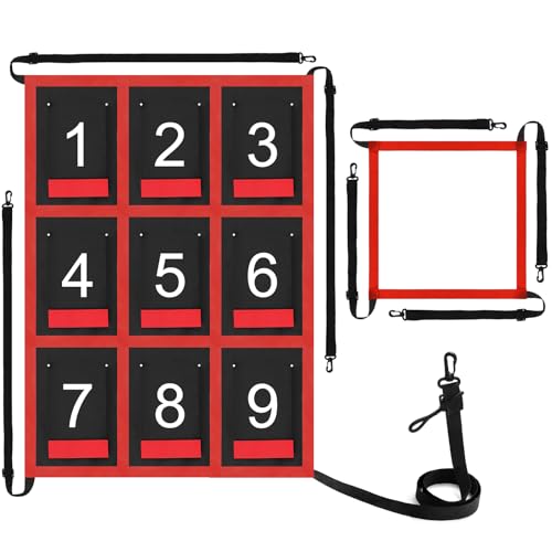 AOLIGEIJS Adjustable Strike Zone Target for Baseball Net,Numbered Pitching Pad,Baseball Softball Target,Practice Throwing and Hitting with Accuracy,for 6x6,7x7 or 8x8 Foot Nets