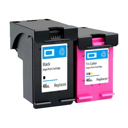 Cartouche d'encre 46 pack noir et couleur pour imprimantes DeskJet Ultra 2520hc 2020hc et 4729