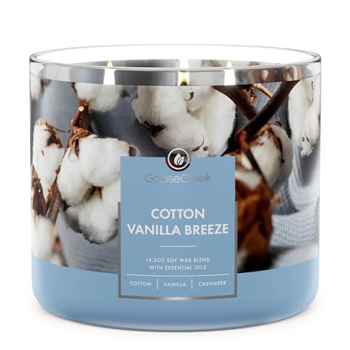 Goose Creek Cotton Vanilla Breeze Large 3-Wick Candle