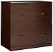 Z-Line Designs 2-Drawer Lateral File Espresso Cabinet with Black Accents