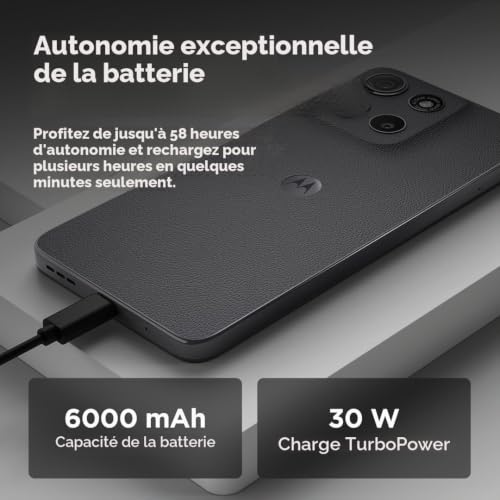 Motorola moto g15 power 17,1 cm (6.72") Dual-SIM Android 15 4G USB Typ-C 8 GB 256 GB 6000 mAh Grau (PB6G0001PL)