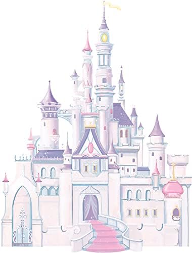 Roommates Disney Princess Castel Giant Wall Decal with Glitter (Multicolor)