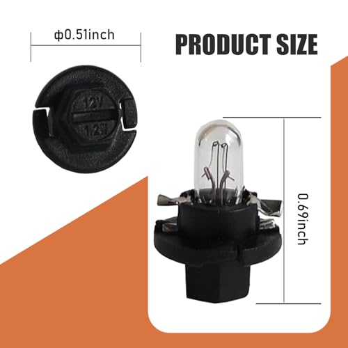 5 Piezas Luz para Tablero T5 12V 1.2W DB501 BX8.4d Blanco miniatura 2