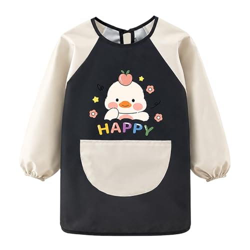 FYting Babi Escolar Infantil,Babis Escolares,Mandilon Escolar Niño,Antiincrustante Impermeable, Ropa Artesanal para Escuelas de Pintura ArtíStica, Cocina, Actividades de Laboratorio(Pato XXL)