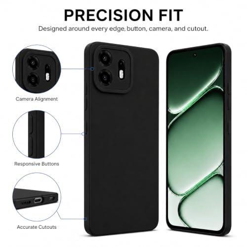 Image of FIRST MART Matte Silicone Back Cover for OnePlus N6 - Black