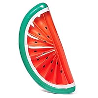 summer holiday Pizza Slice PVC inflatable pizza floating row pineapple floating bed adult water toy watermelon swimming lounge chair Swimming Pool Float (half watermelon, 180x80cm)