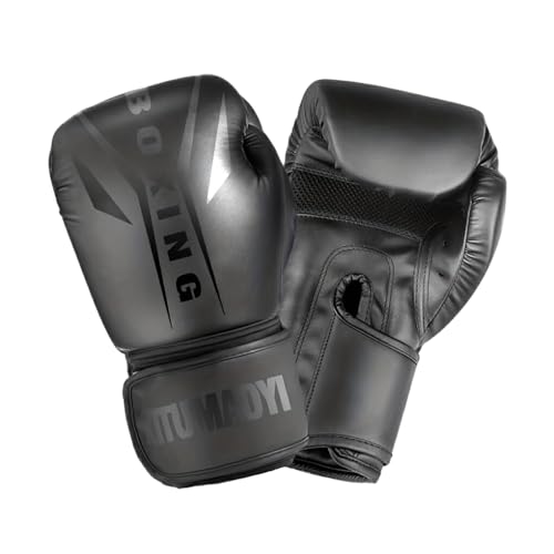 Gants de boxe en cuir PU résistant pour entraînement de Muay Thai et sac