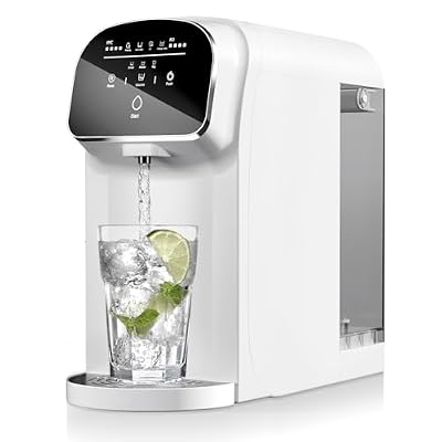 Portable RO Water Filter System with UV, 5-Stage Reverse Osmosis Filtration, 5:1 Pure to Drain, No Installation Required, Portable Water Purifier for Home Kitchen - White