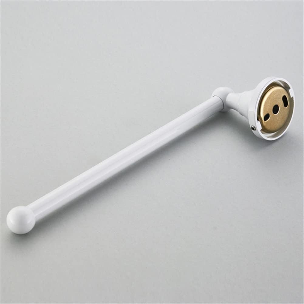LSLYTQ Two-Piece Set White/Black Paper Holder, Towel Bar, Towel Ring, Brass Towel Rack