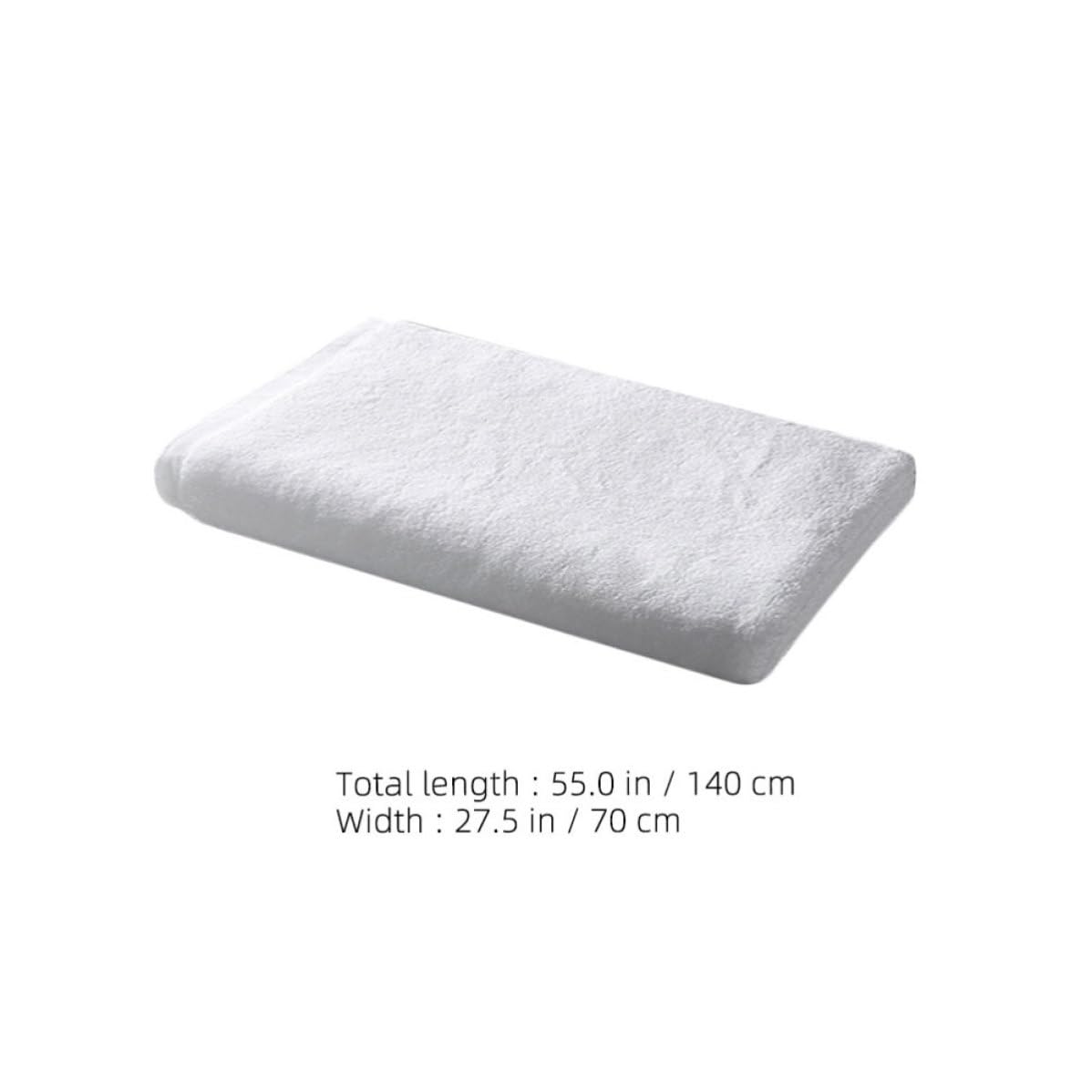 Blanc Ensemble de Serviettes de Bain Doux et Absorbant, en Coton