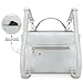 Convgo Small Backpack Purse for Women, Vintage Daypack Fashionable Faux Leather for Daily Work, Silver