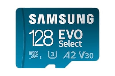 Samsung Memoria - Samsung EVO Select  2024  Tarjeta microSD + Adaptador SD  128 GB  Tarjeta de Memoria para Smartphone y Tablet  UHS-I U3  4K UHD  Full HD  Lectura 160 MB/s  MB-ME128SA/EU
