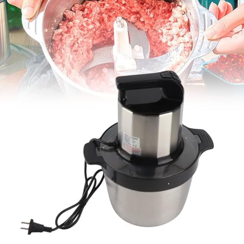 Robot Culinaire électrique en Acier Inoxydable Mélangeur C avec 3 Vitesses pour Hacher Efficacement la Viande et les Légumes 6l 1500W